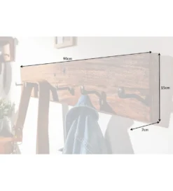 Wieszak Hemingway 90 cm drewno tekowe*Invicta Interior New