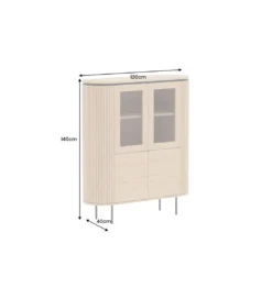 Witryna ATELIER 140 cm kolor naturalnego dębu*Invicta Interior New
