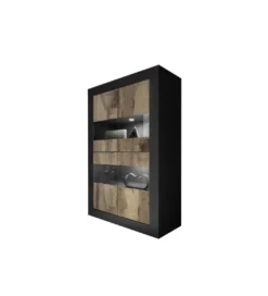 Witryna BASIC 102 Cm czarna Z Dodatkiem Koloru Klon Pero*MCA Linia Włoska Outlet