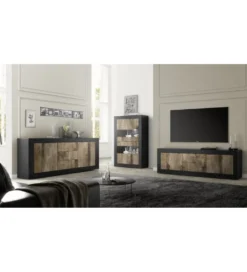 Witryna BASIC 102 Cm czarna Z Dodatkiem Koloru Klon Pero*MCA Linia Włoska Outlet