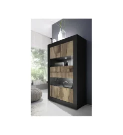 Witryna BASIC 102 Cm czarna Z Dodatkiem Koloru Klon Pero*MCA Linia Włoska Outlet
