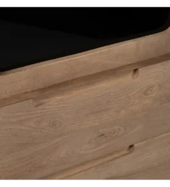 Witryna BURNIE 107 cm ze szklanymi drzwiami z drewno mango*Zona-Design Online