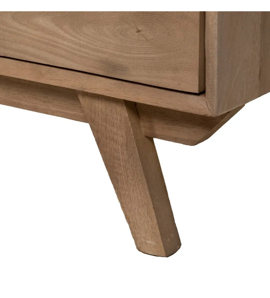 Witryna BURNIE 107 cm ze szklanymi drzwiami z drewno mango*Zona-Design Online