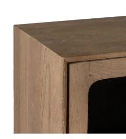 Witryna BURNIE 107 cm ze szklanymi drzwiami z drewno mango*Zona-Design Online