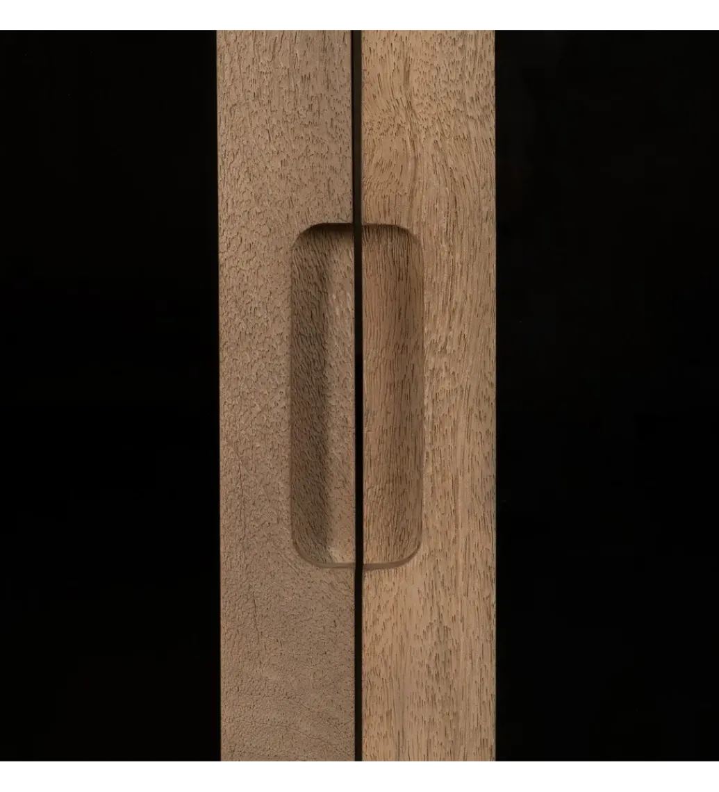 Witryna BURNIE 107 cm ze szklanymi drzwiami z drewno mango*Zona-Design Online