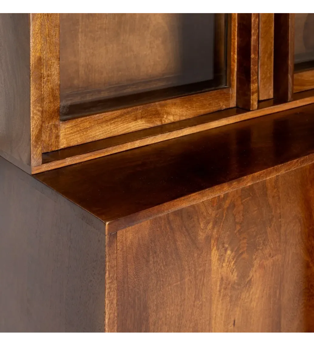 Witryna GARREL 195 cm drewno mango brązowy*Zona-Design Hot