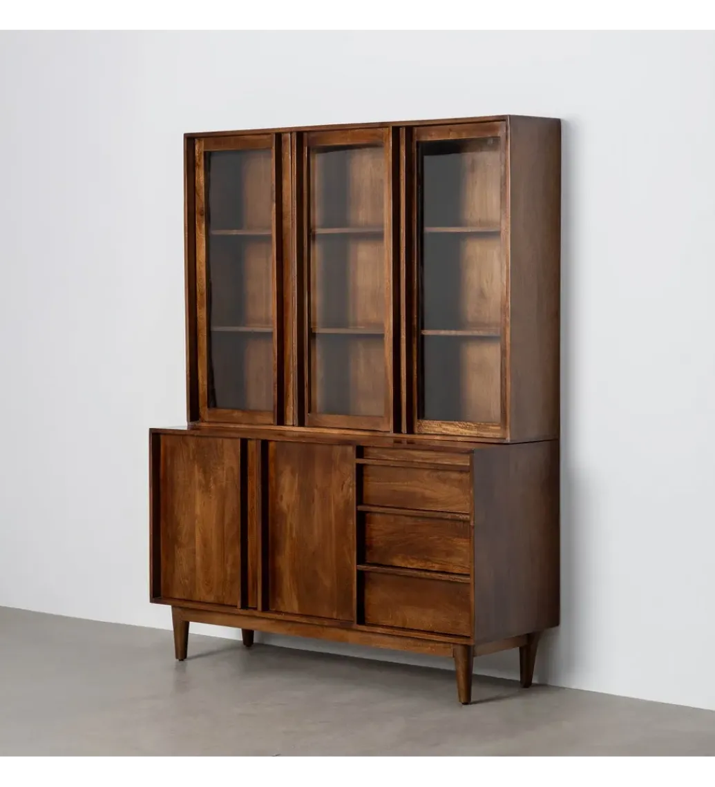 Witryna GARREL 195 cm drewno mango brązowy*Zona-Design Hot