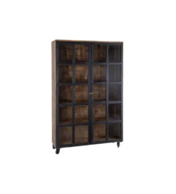 Witryna Iron Craft 115 cm drewno mango czarna*Zona-Design Best