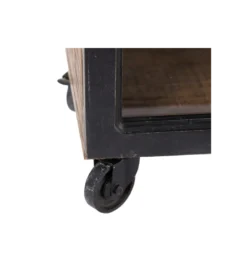 Witryna Iron Craft 115 cm drewno mango czarna*Zona-Design Best