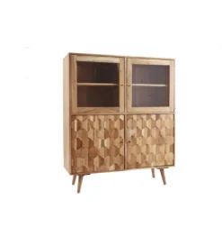 Witryna Komodo Mystic Living 140 cm drewno akacja*Invicta Interior - przedsprzedaż