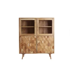 Witryna Komodo Mystic Living 140 cm drewno akacja*Invicta Interior - przedsprzedaż
