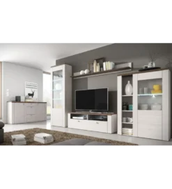 Witryna LARONA 155 cm o wybarwieniu Sonoma Trufel z kolorem Sibiu Larche*Helvetia Sale
