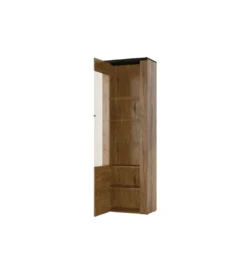 Witryna LARONA 65 cm o wybarwieniu dąb lefkas z kolorem touchwood*Helvetia Best