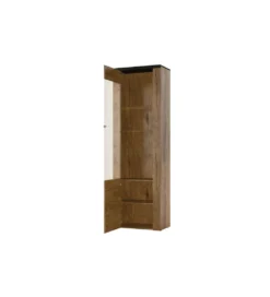 Witryna LARONA 65 Cm O Wybarwieniu Satin Nussbaum z kolorem Touchwood*Helvetia Discount