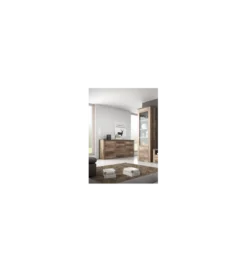 Witryna LARONA 65 Cm O Wybarwieniu Satin Nussbaum z kolorem Touchwood*Helvetia Discount