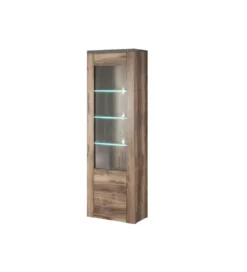 Witryna LARONA 65 Cm O Wybarwieniu Satin Nussbaum z kolorem Touchwood*Helvetia Discount