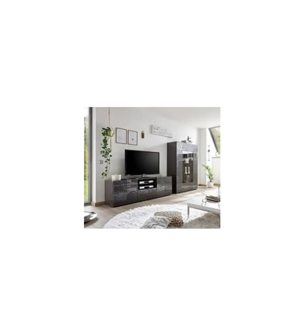 Witryna MIRO 120 cm antracyt*MCA Linia Włoska Sale