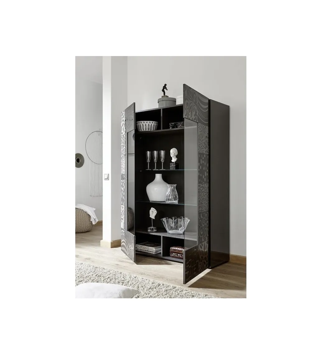Witryna MIRO 120 cm antracyt*MCA Linia Włoska Sale