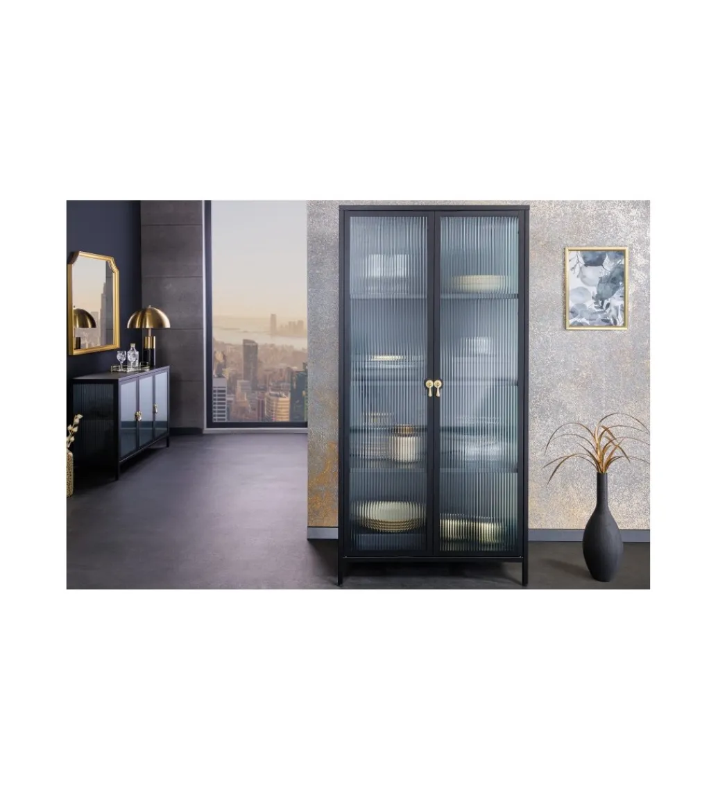Witryna OLIMPIA II 80 cm czarna*Invicta Interior Best