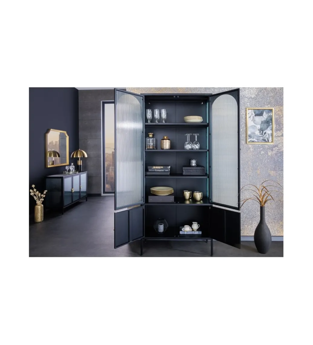 Witryna OLIMPIA III 80 cm czarna*Invicta Interior