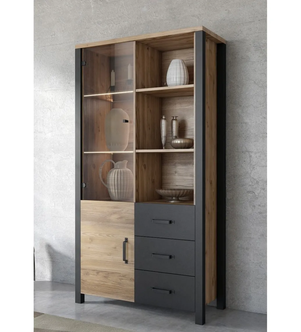 Witryna OLIN WM 101 cm w optyce świerku Appenzeller*Helvetia Sale