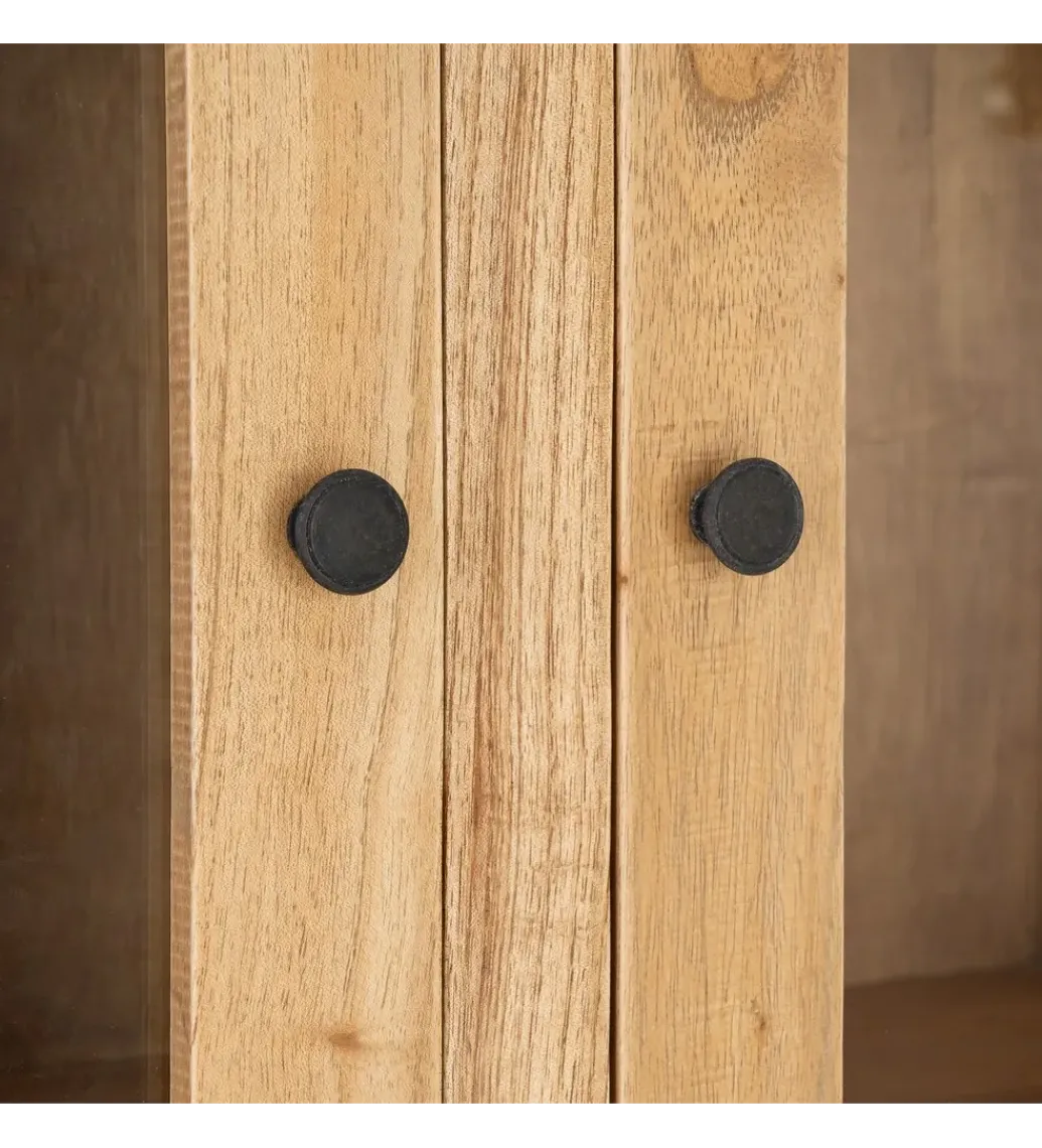Witryna OMENTA 180 cm drewno mindi naturalna*Zona-Design Discount