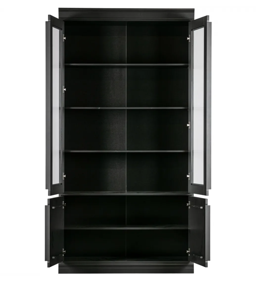 Witryna ORGANIZE 215 cm drewno sosna czarny mat*WOOOD Online