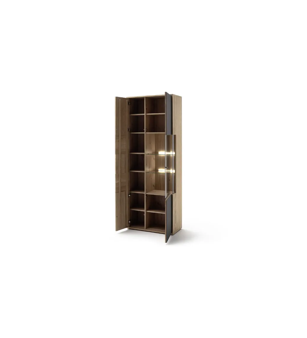 Witryna VALENCIA 79 cm antracytowo naturalna*MCA Clearance