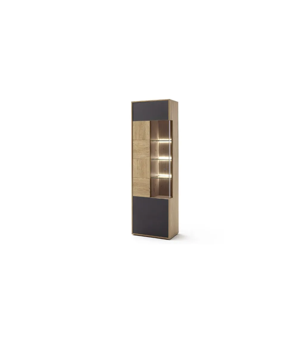 Witryna VALENCIA 64 cm lewostronna Antracytowo Naturalna*MCA Clearance