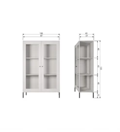 Witryna XAM 155 cm zimno szary*WOOOD Discount