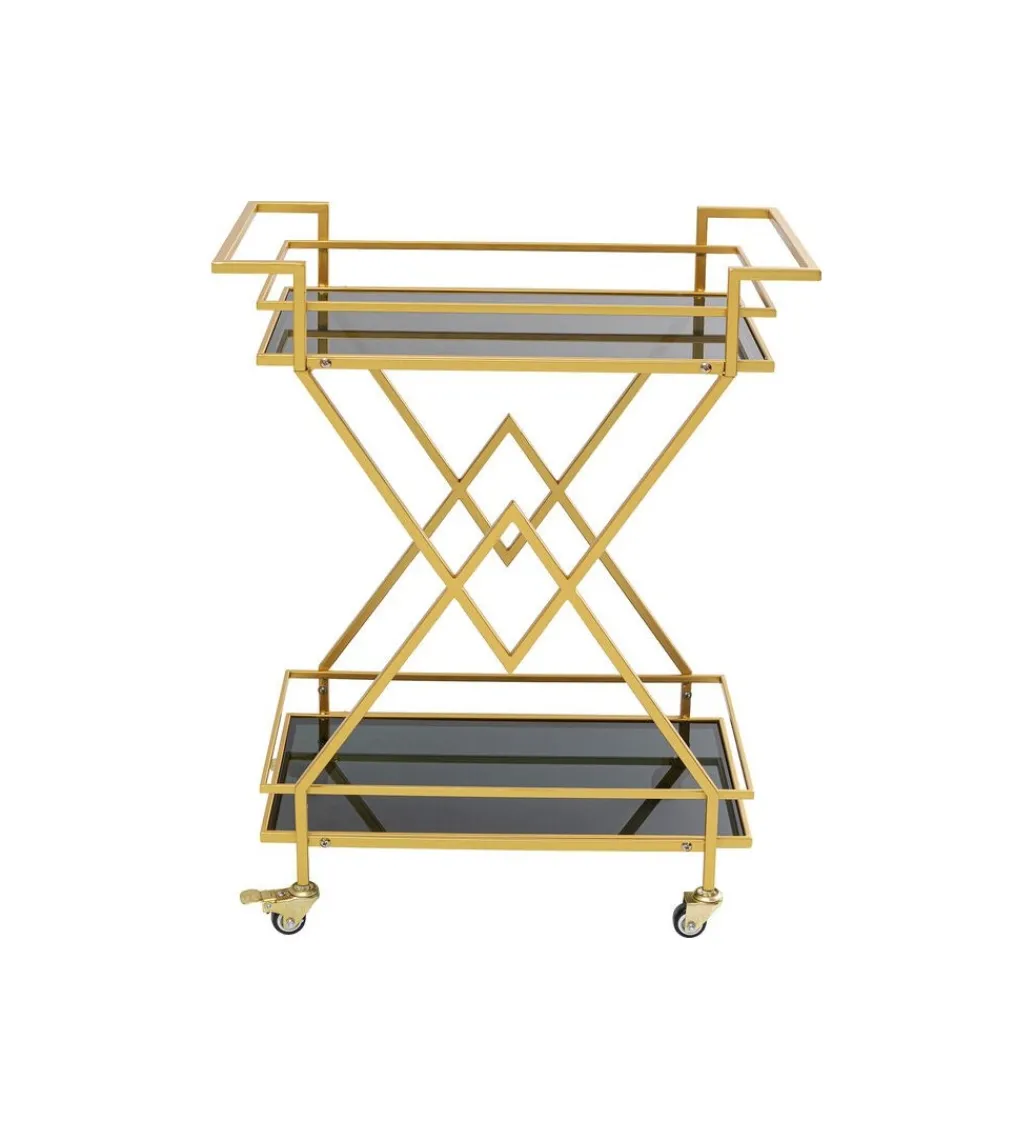 Wózek do serwowania Trolley Piramids 65 cm złoty*KARE New