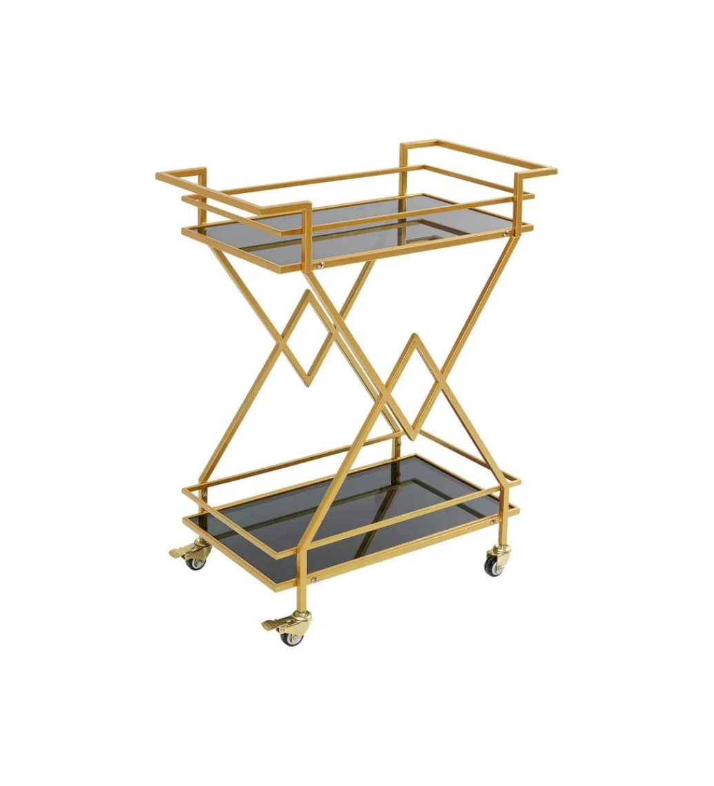 Wózek do serwowania Trolley Piramids 65 cm złoty*KARE New