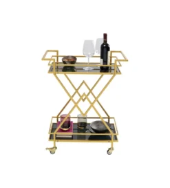 Wózek do serwowania Trolley Piramids 65 cm złoty*KARE New