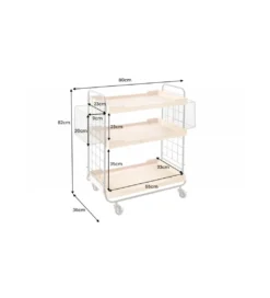 Wózek do serwowania TULUZA 80 cm drewno sosna*Invicta Interior Sale