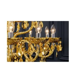 Żyrandol Karat 80 cm 15 ramion złoty*Invicta Interior Best