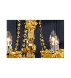 Żyrandol Karat 80 cm 15 ramion złoty*Invicta Interior Best