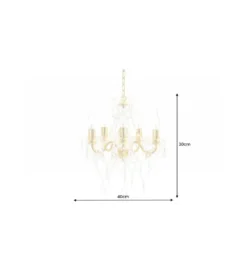 Żyrandol Karat S 40 cm 5 ramion złoty*Invicta Interior Clearance