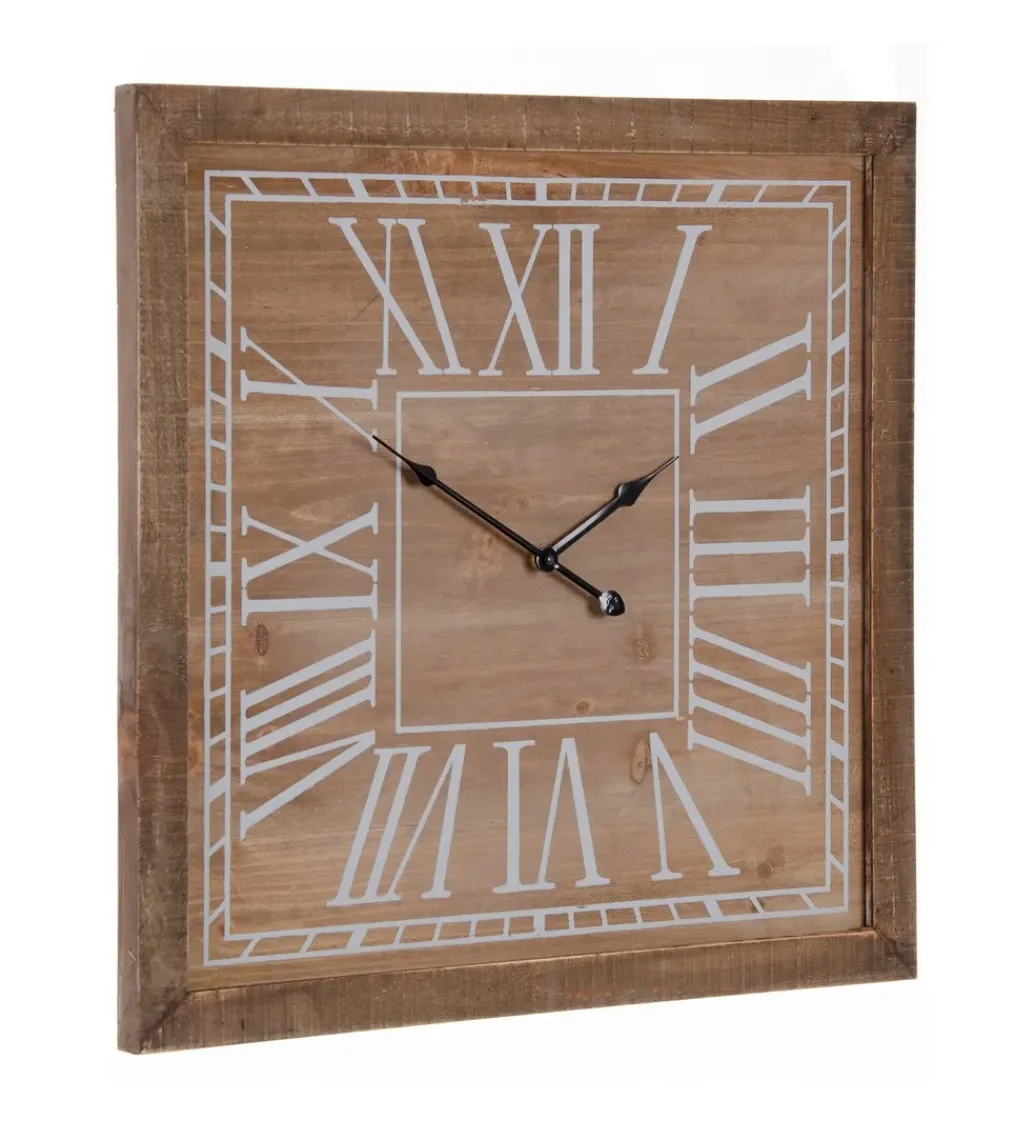 Zegar DOKAPO 60 cm drewno jodłowe*Zona-Design