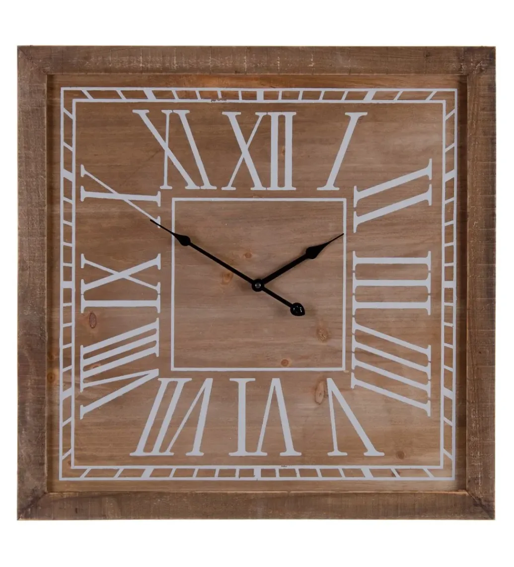 Zegar DOKAPO 60 cm drewno jodłowe*Zona-Design