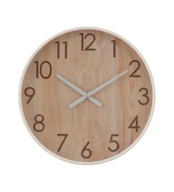 Zegar TMIRWIND 60 cm naturalny biały*Zona-Design