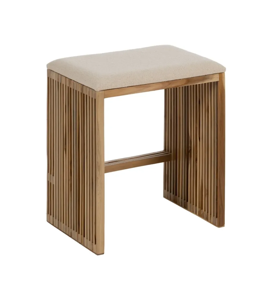 Zestaw 2 ławek BELLAMONTE 50 cm 41 cm drewno teak*Zona-Design New