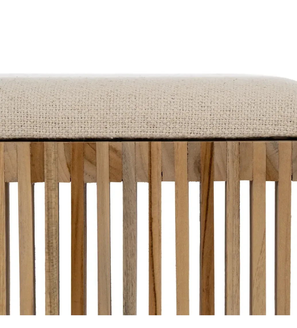 Zestaw 2 ławek BELLAMONTE 50 cm 41 cm drewno teak*Zona-Design New