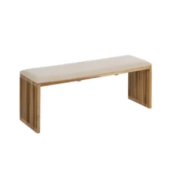 Zestaw 2 ławek BELLAMONTE 115 cm 106 cm drewno teak*Zona-Design Sale