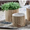 Zestaw 2 doniczek GRABADO 30 cm 25 cm naturalne*Imeri Online