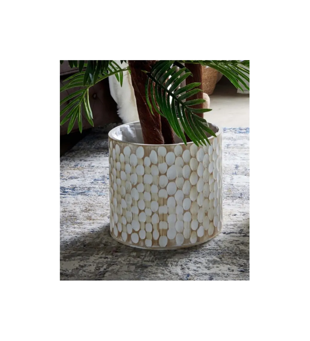 Zestaw 2 doniczek GRABADY 30 cm 25 cm naturalne*Imeri Sale