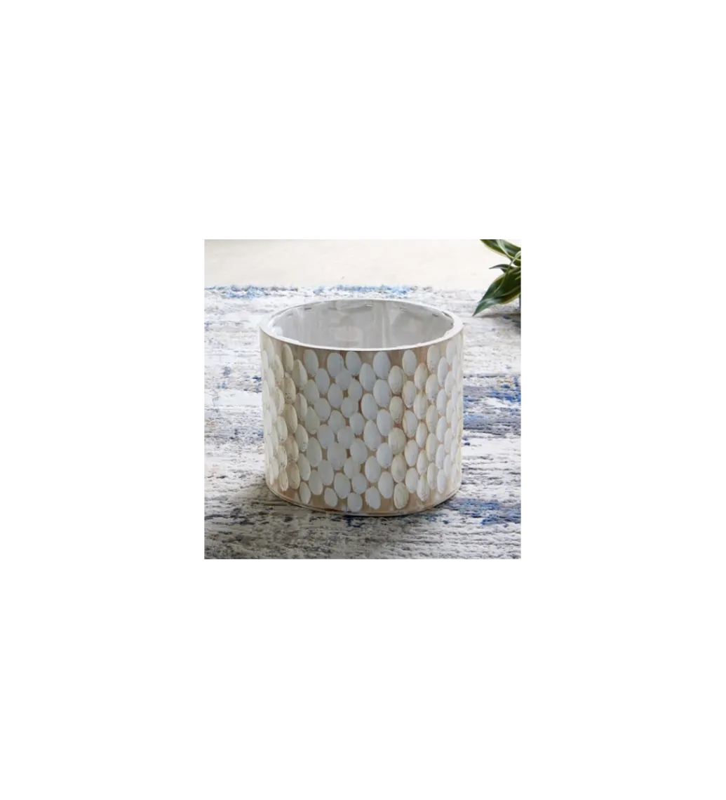 Zestaw 2 doniczek GRABADY 30 cm 25 cm naturalne*Imeri Sale