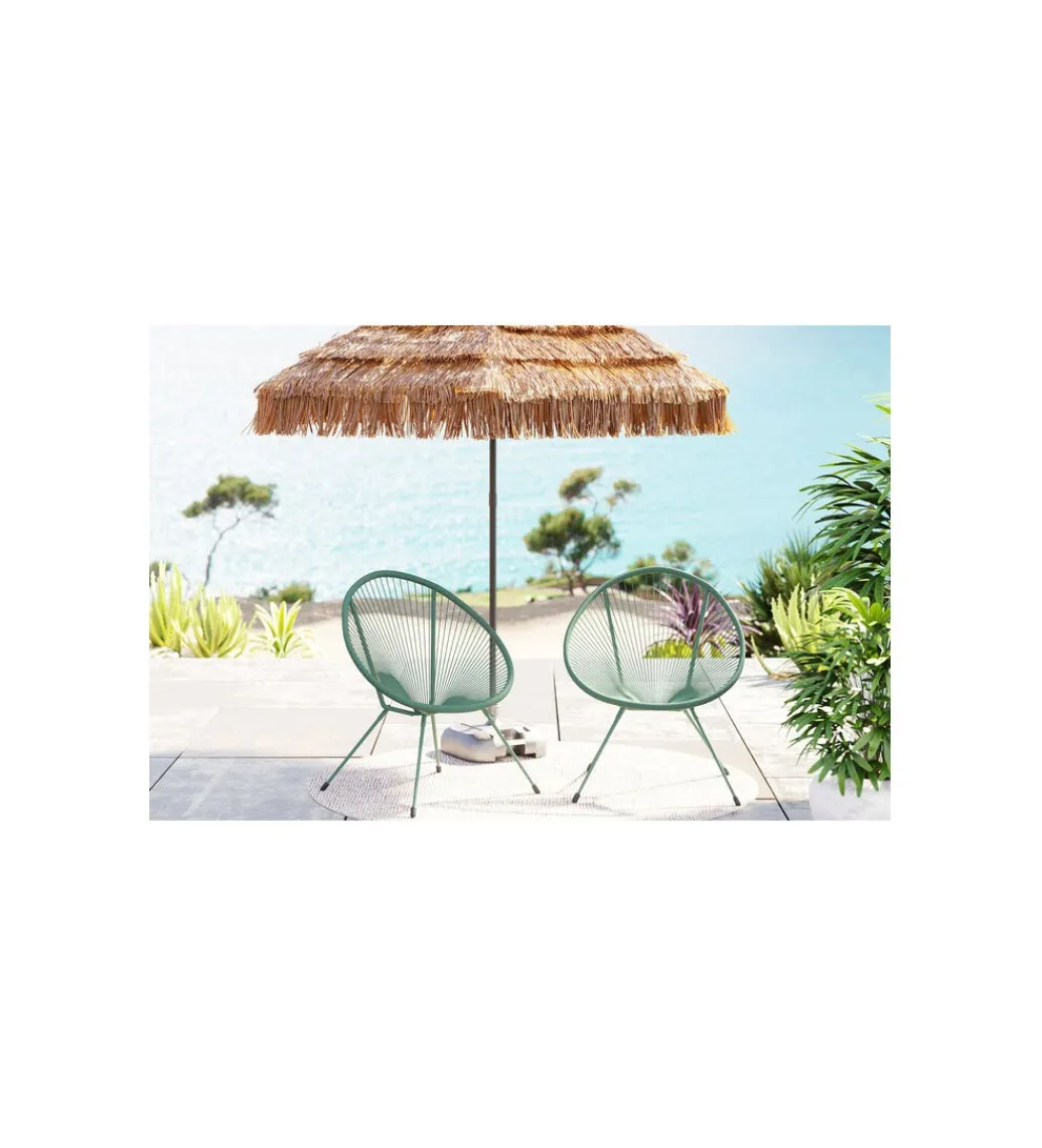 Zestaw 2 foteli ACAPULCO mono zielony*KARE New