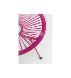 Zestaw fotel i stolik ACAPULCO MONO 85 i 50 cm różowe*KARE Online