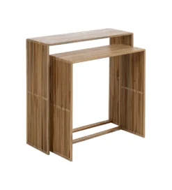 Zestaw 2 konsol BELLAMONTE 85 cm 75 cm drewno teak*Zona-Design Sale