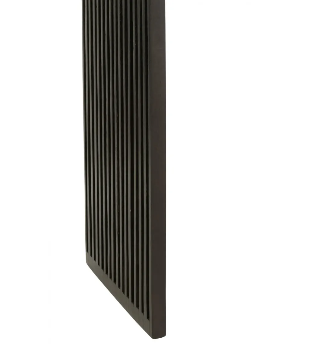 Zestaw 2 konsol SHELFY 130 i 118 cm drewno teak czarna*J-Line